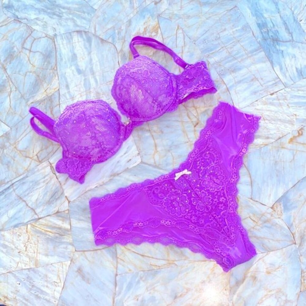 2 Pc Matching Set‎ Dream Angel Lilac 32B Bra + Panty Medium bikini